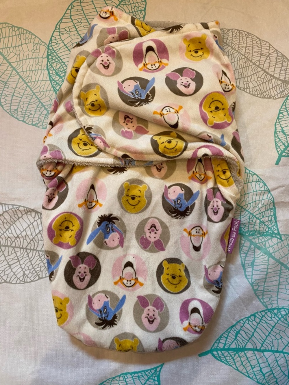 Disney Winnie the Pooh Swaddle Sleeping Sack in Cream, Yellow, Pink and Blue